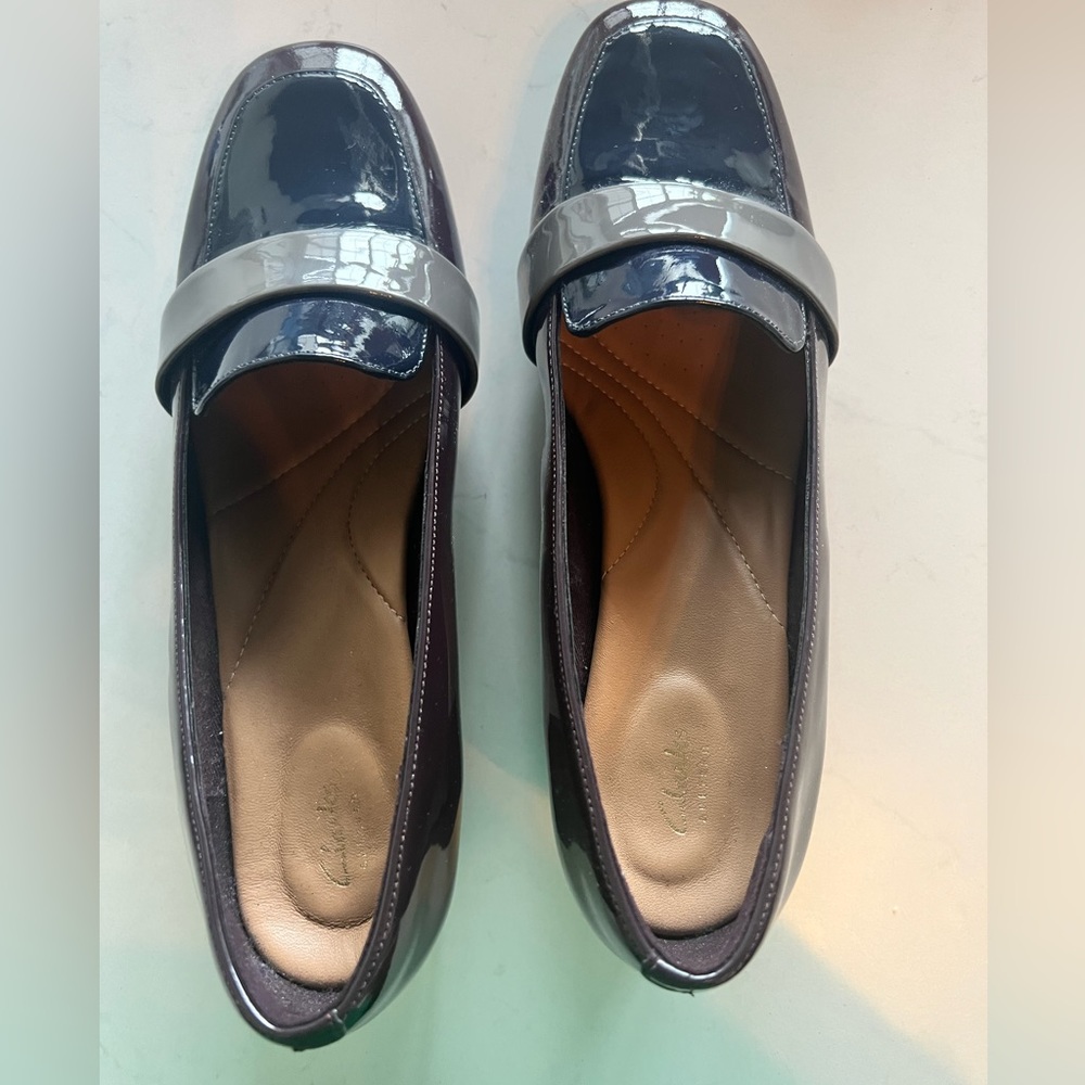 NWT Clarks Block Heel Loafers